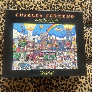 Charles Fazzino 2000 Piece Puzzle "Windy City" Chicago